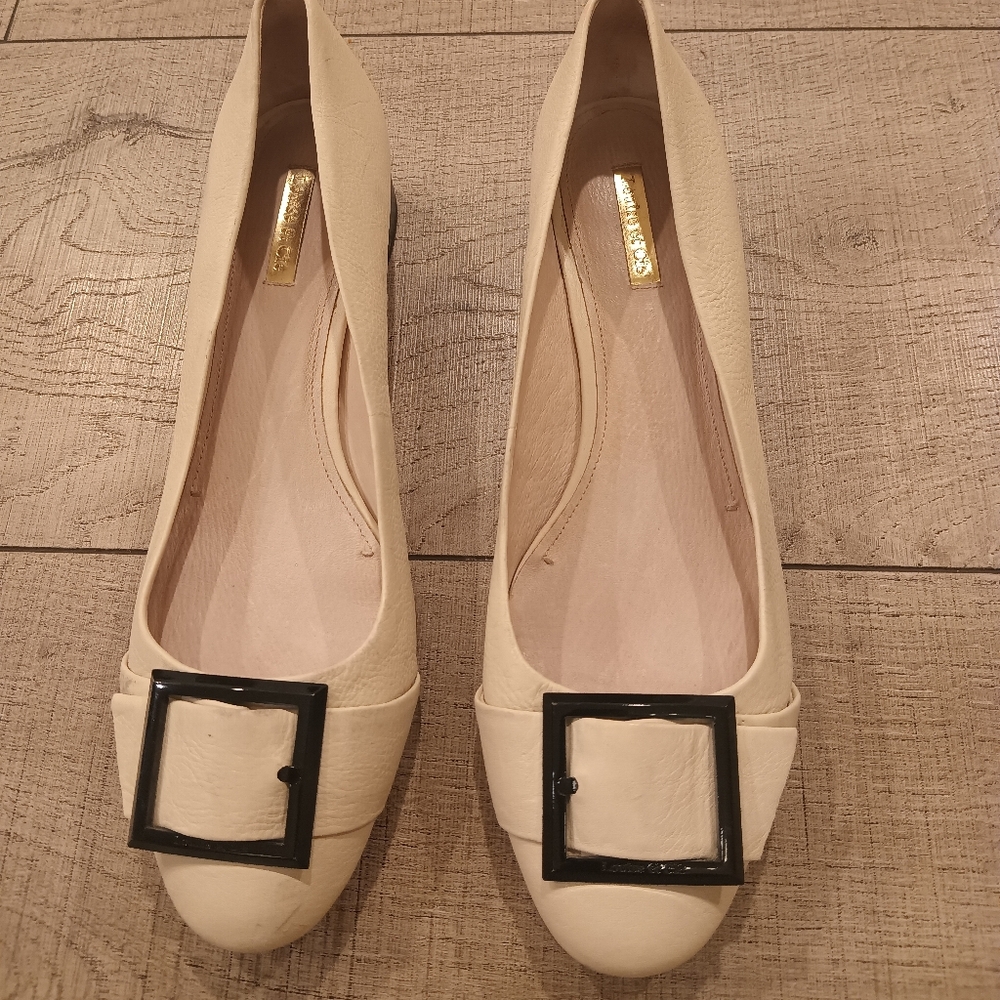 Louise Et Cie Lo Brianna Women's Shoes, Cream With Black Accent, Size 12 M